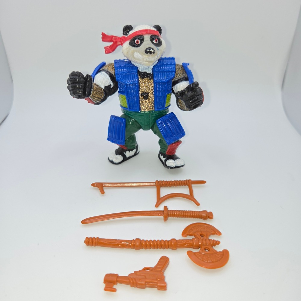 Panda Khan 100% Complete Teenage Mutant Ninja Turtles TMNT 1990 Playmates